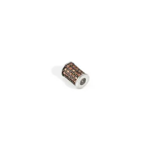 Nomination SeiMia Elegance Spacer Tube, Smoke Cubic Zirconia, Silver