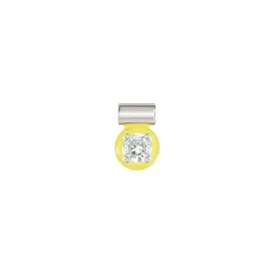 Nomination SeiMia Pendant, Yellow, Cubic Zirconia, Silver & Enamel
