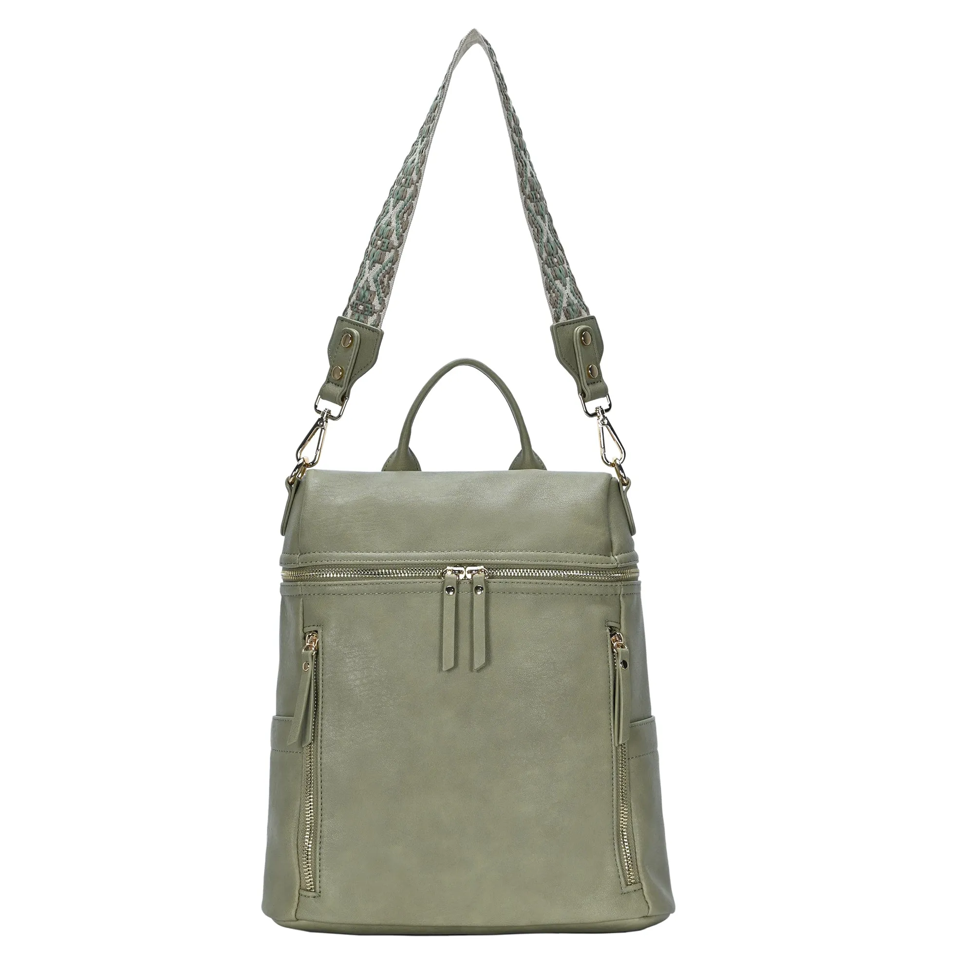 Nyra Webbing Strap Convertible Backpack Purse