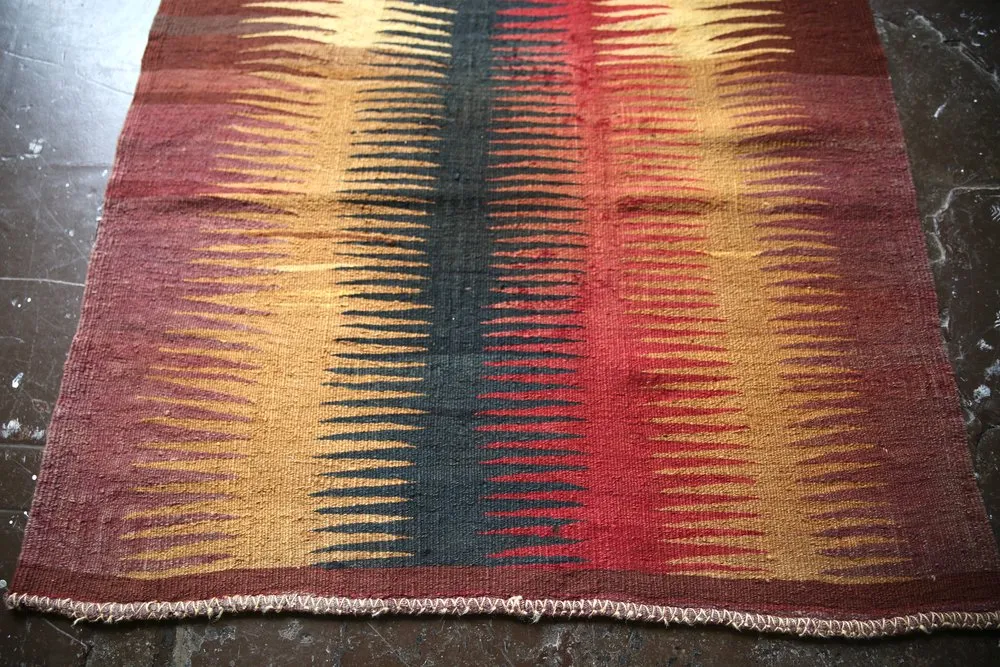 Old Mini Milas Kilim 3.3ftx3.3ft