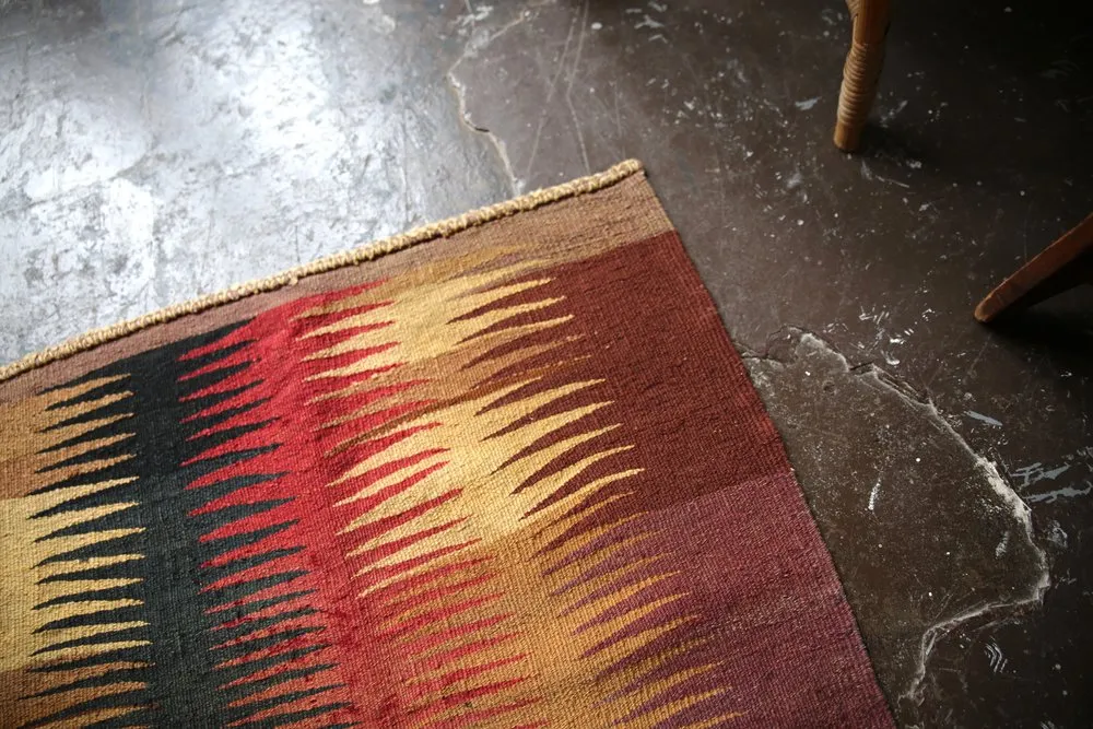 Old Mini Milas Kilim 3.3ftx3.3ft