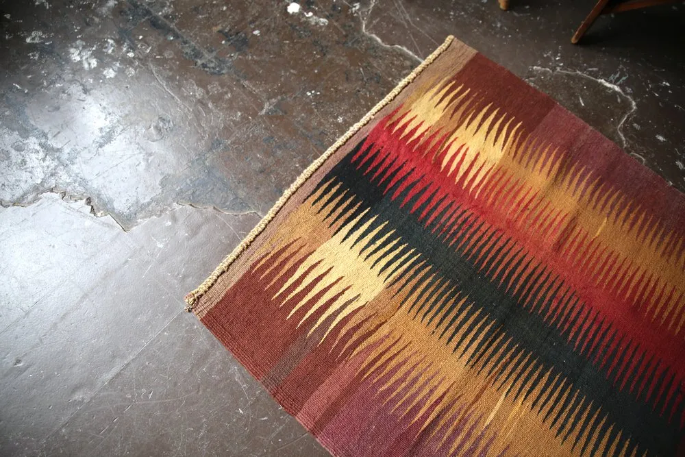 Old Mini Milas Kilim 3.3ftx3.3ft