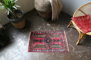 Old Mini Turkish Rug 1.7x2.9