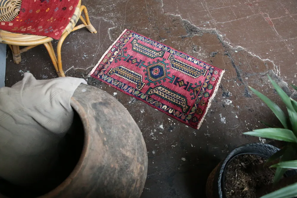 Old Mini Turkish Rug 1.7x2.9