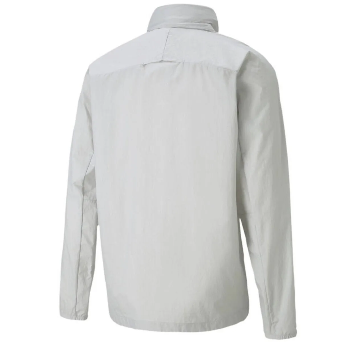 Olympique Marseille soccer training rain jacket 2021 light grey - Puma