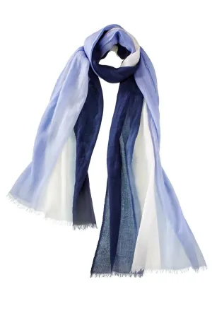 Ombre Featherweight Scarf in Bayberry and Navy