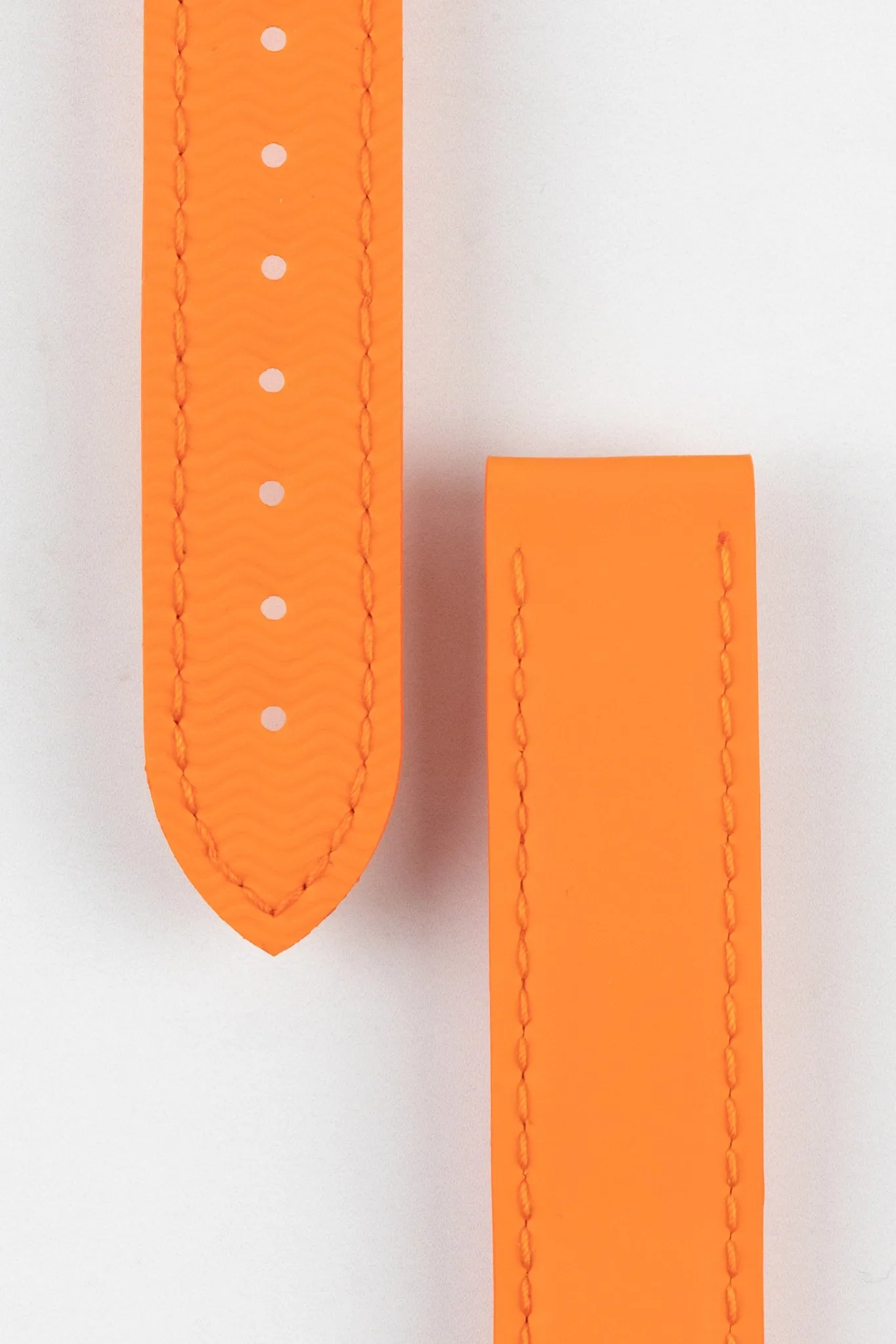 OMEGA 98000337 Planet Ocean 18mm Deployment Rubber Watch Strap in ORANGE