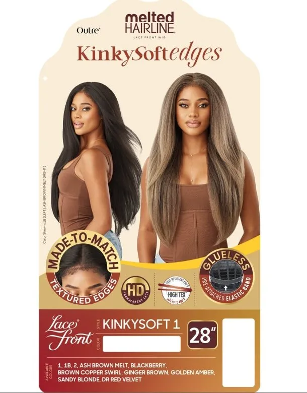 Outre Melted Hairline Kinkysoft Edges Synthetic HD Lace Frontal Wig - KINKYSOFT 1