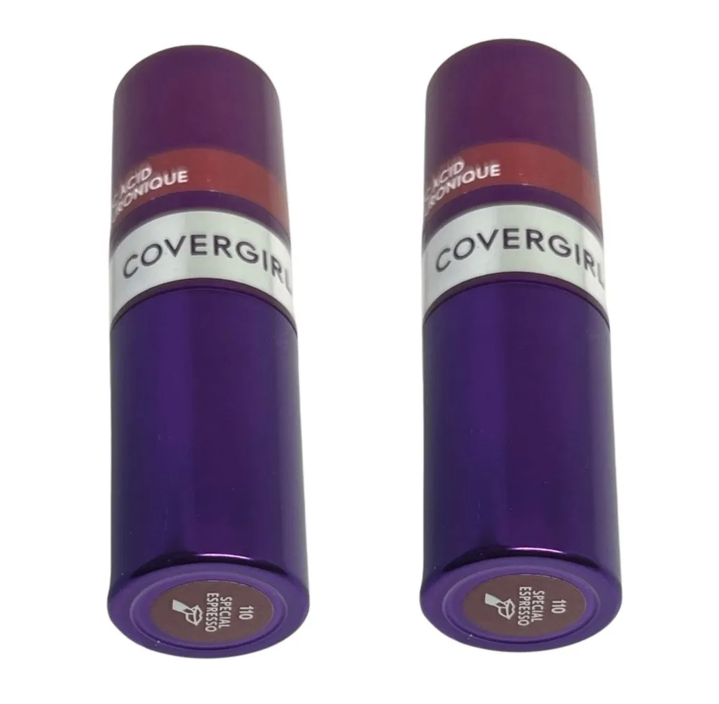 Pack of 2 CoverGirl Simply Ageless Moisture Renew Core Lipstick, Special Espresso 110