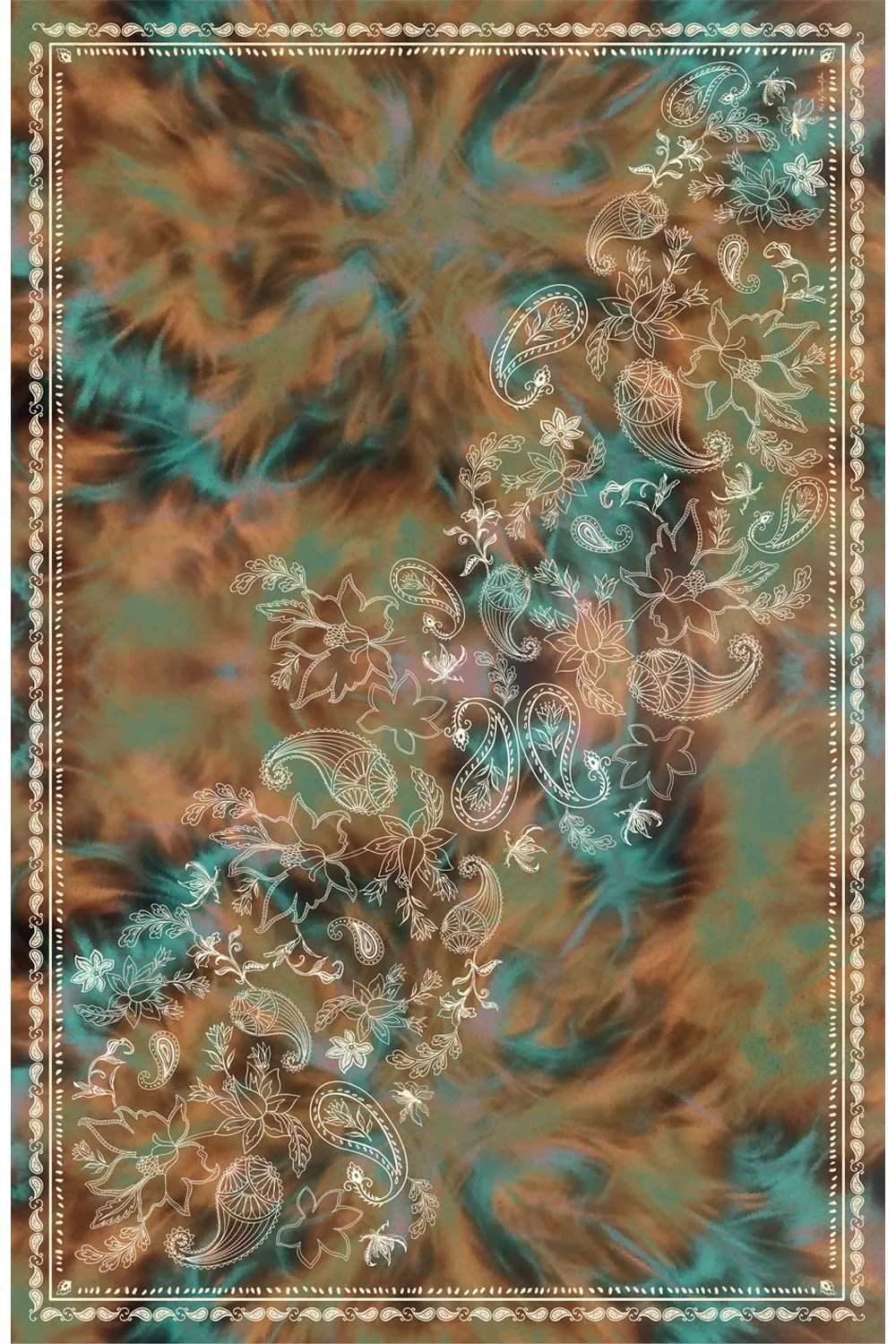 Panneau Tie-Dye em viscose | 130x200cm