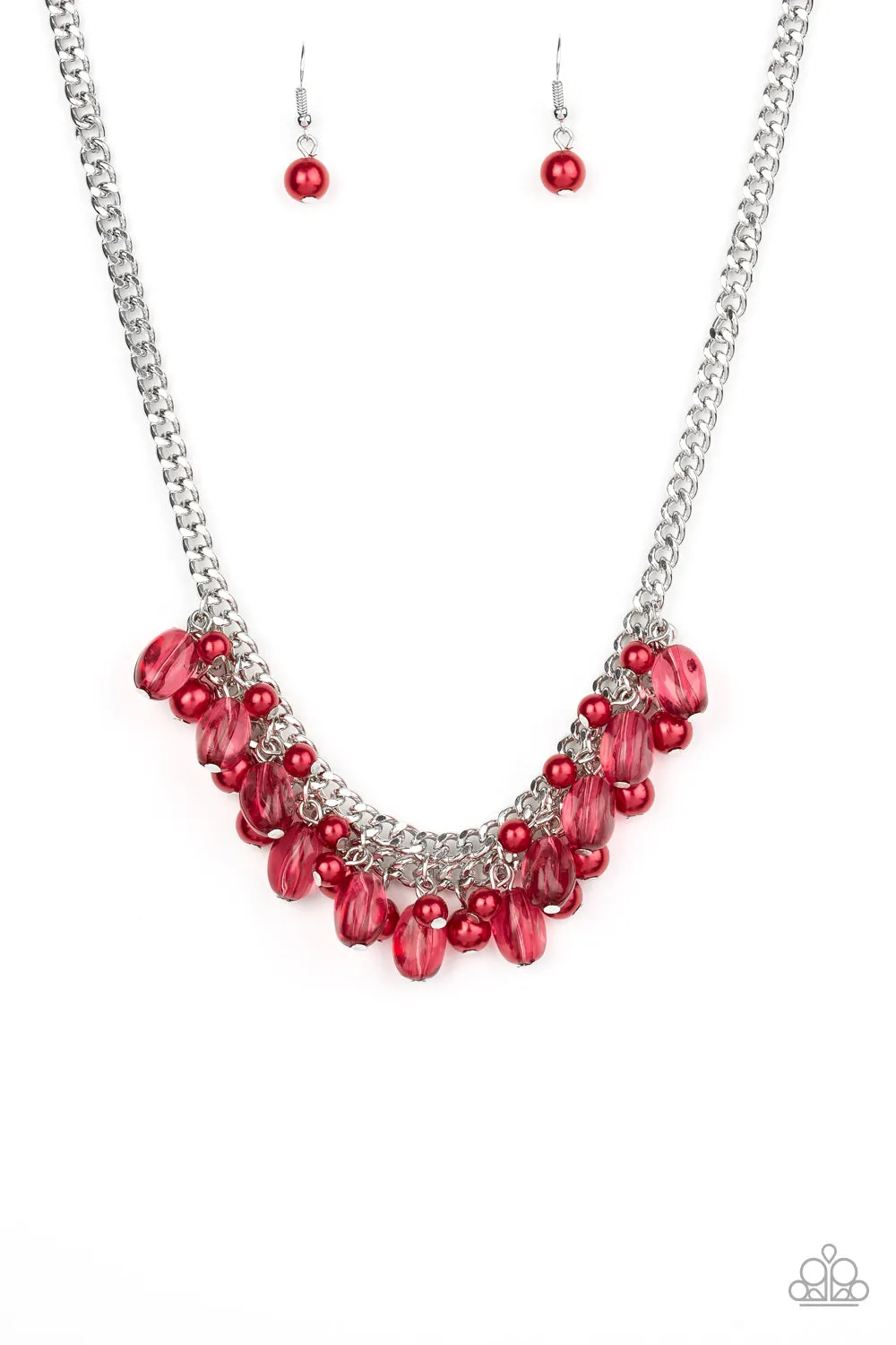 Paparazzi Accessories - 5th Avenue Flirtation - Red Necklace