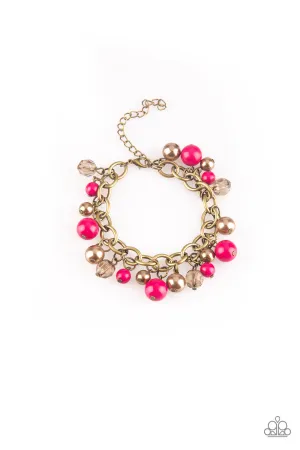 Paparazzi Accessories - Grit and Glamour - Pink Bracelet