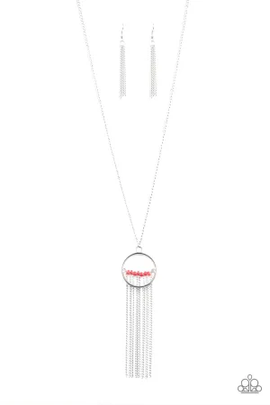 Paparazzi Accessories - Terra Tassel - Red Necklace