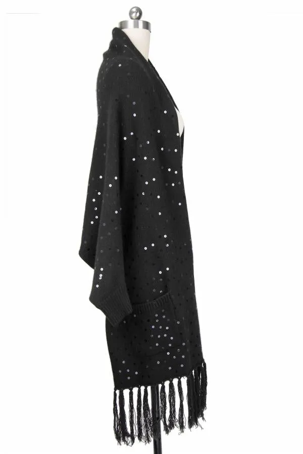 Party Sequined Pocket Kimono