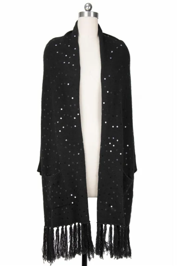 Party Sequined Pocket Kimono