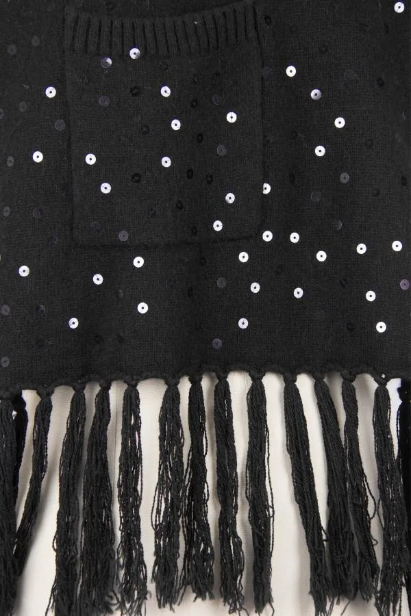 Party Sequined Pocket Kimono
