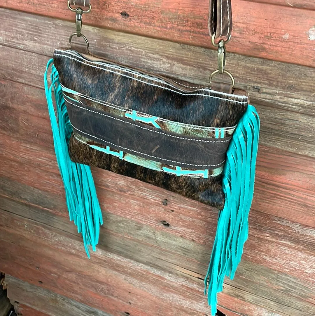 Patsy - Dark Brindle w/ Turquoise Brands