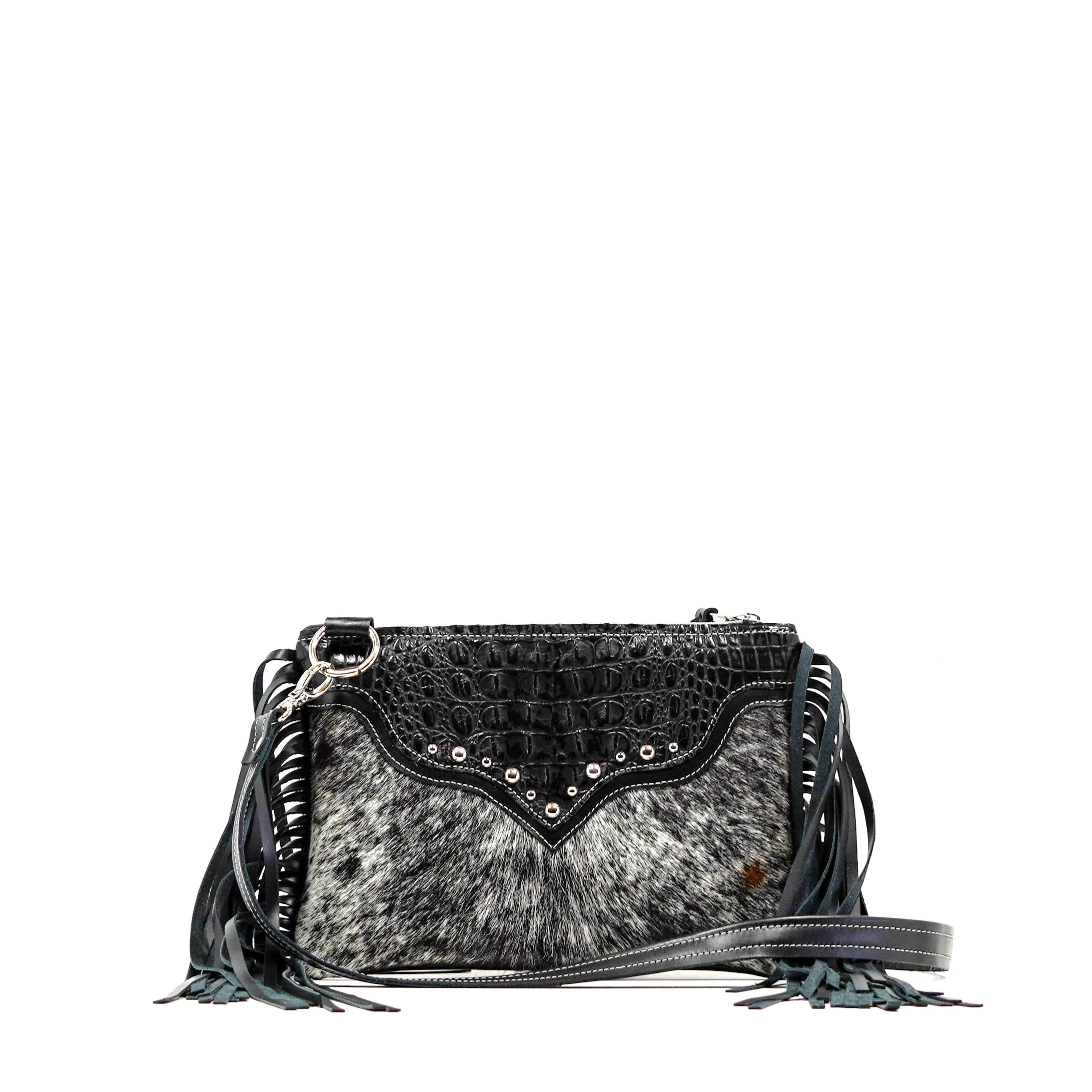 Patsy - Salt/Pepper w/ Onyx Croc