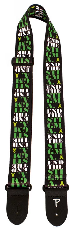 Perris 2" Polyester "End The Stigma" Guitar Strap with Leather ends