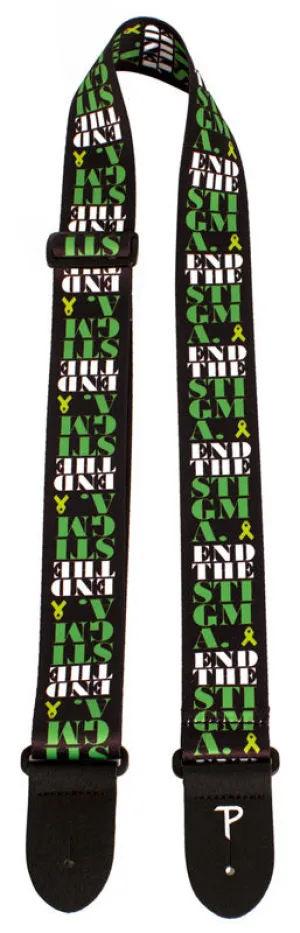 Perris 2" Polyester "End The Stigma" Guitar Strap with Leather ends