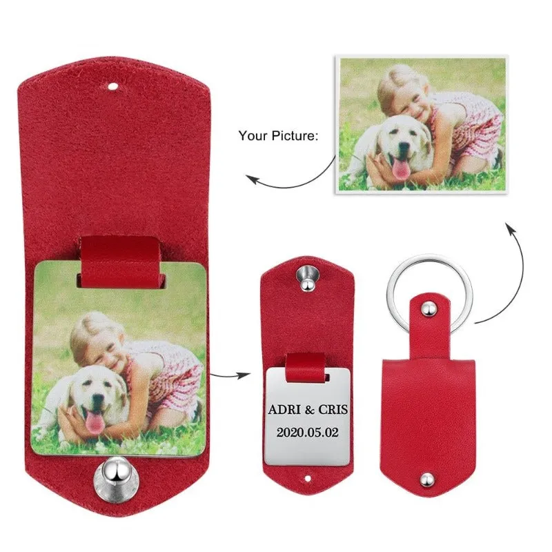 Personalized Photo & Text Keychain