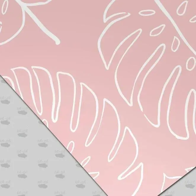 Pink and White Monstera Wallpaper