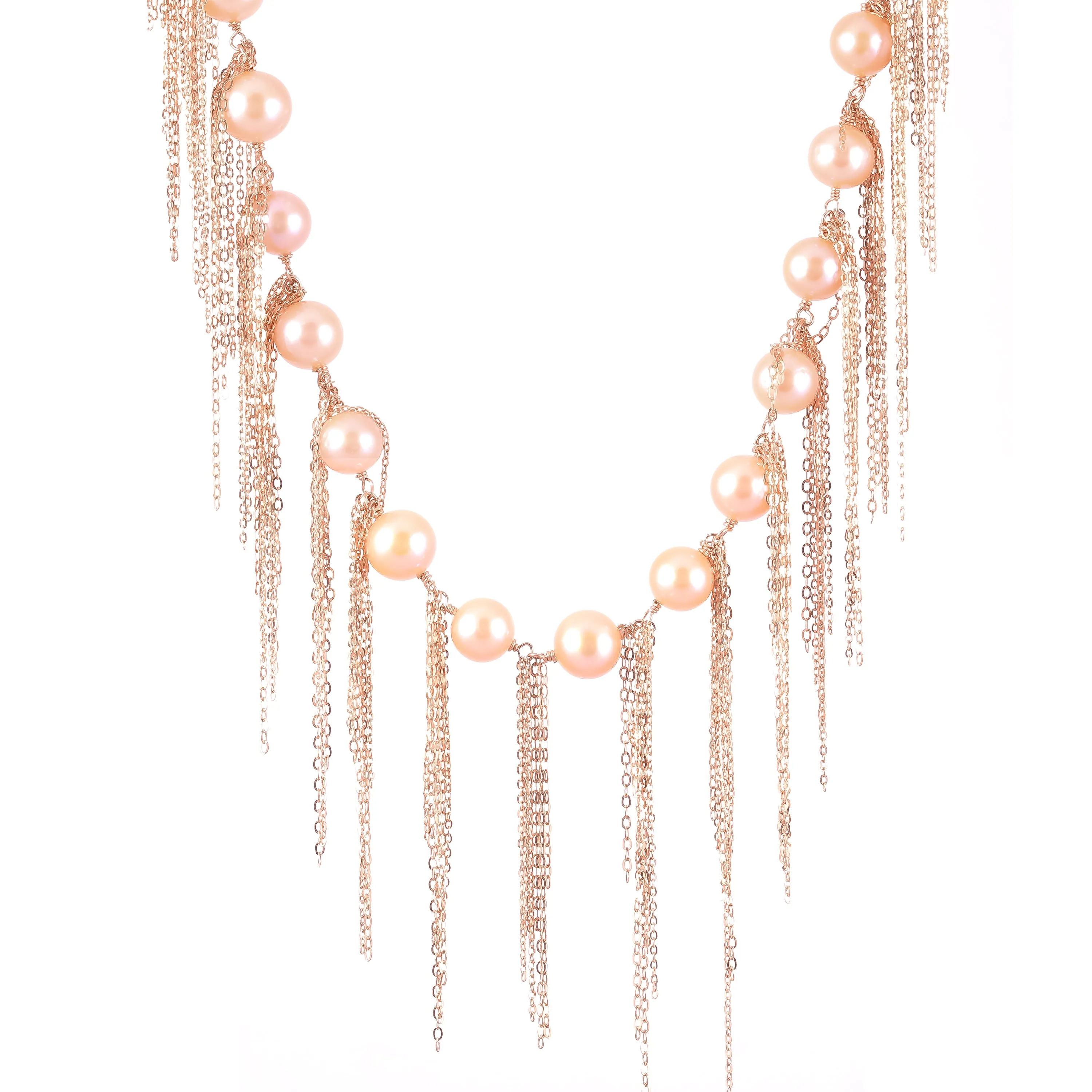 Pink Fringe 31" Necklace