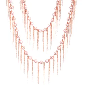 Pink Fringe 62" Necklace