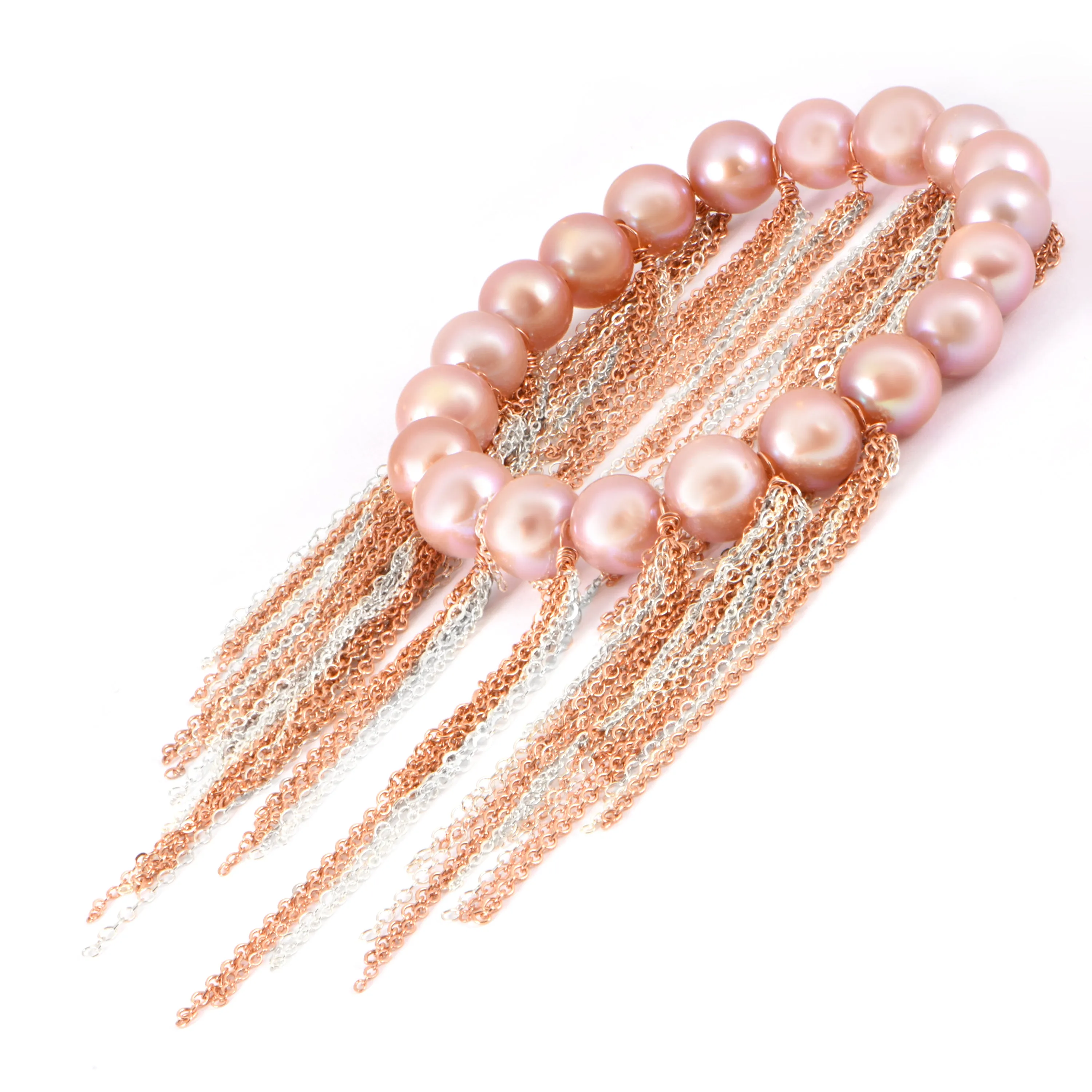Pink Fringe Bracelet