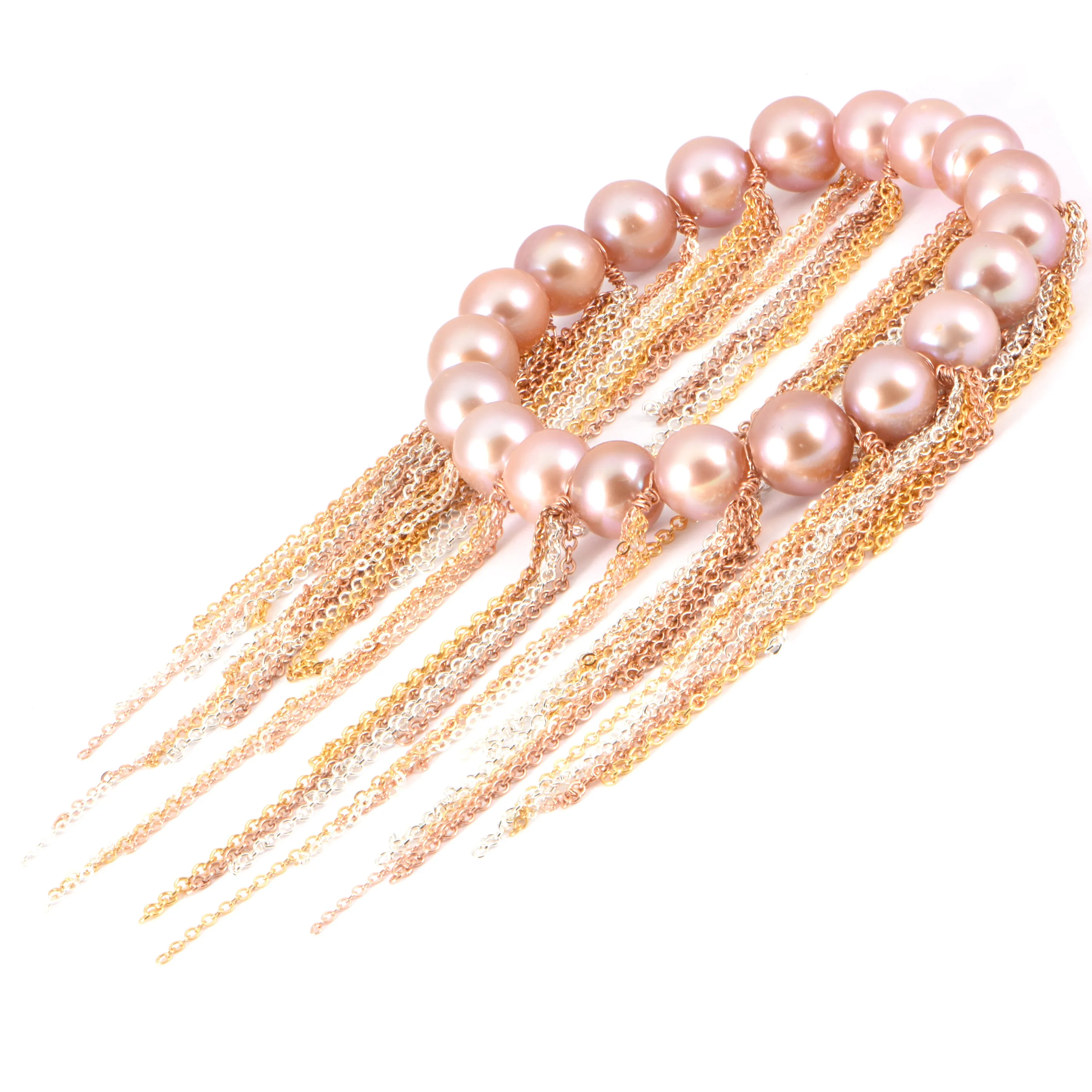Pink Fringe Bracelet