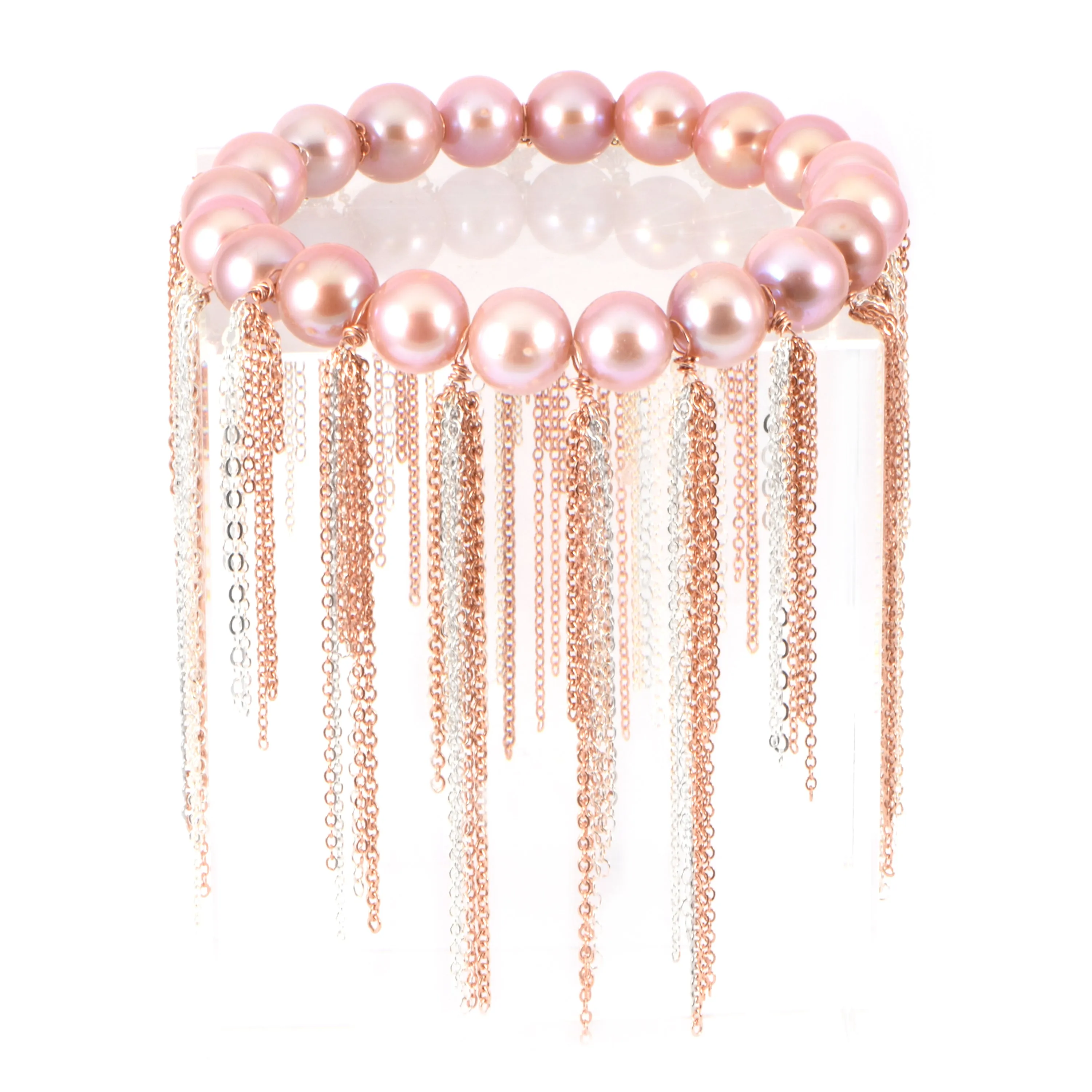 Pink Fringe Bracelet
