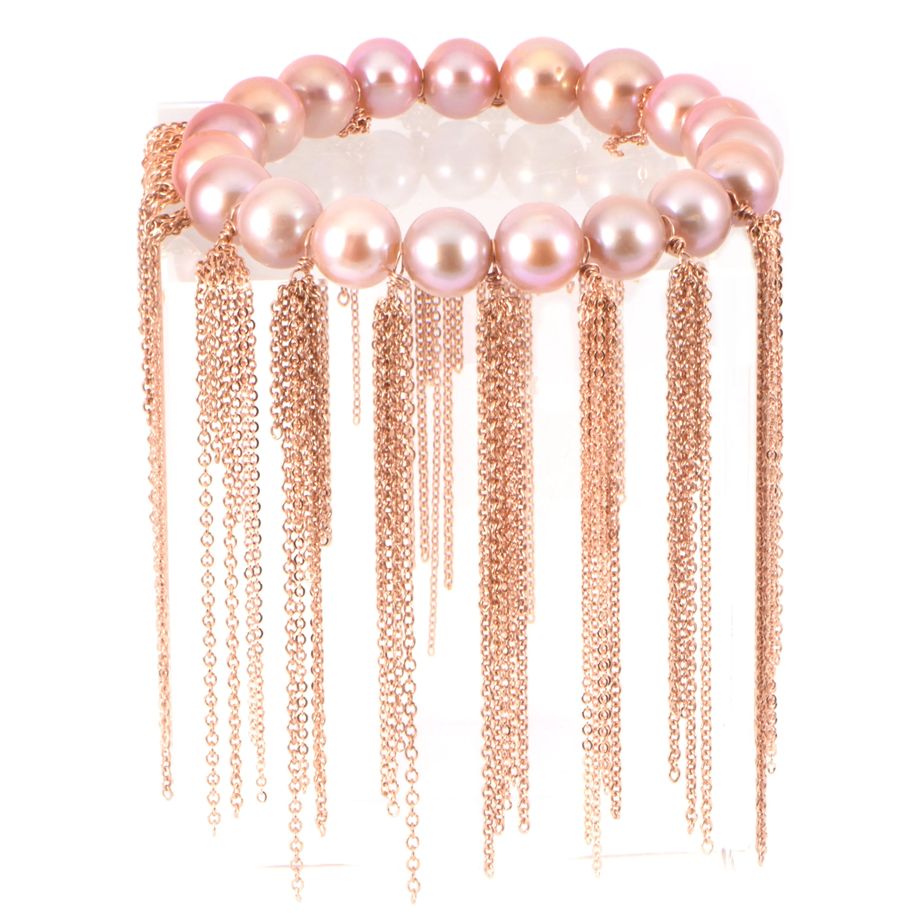 Pink Fringe Bracelet