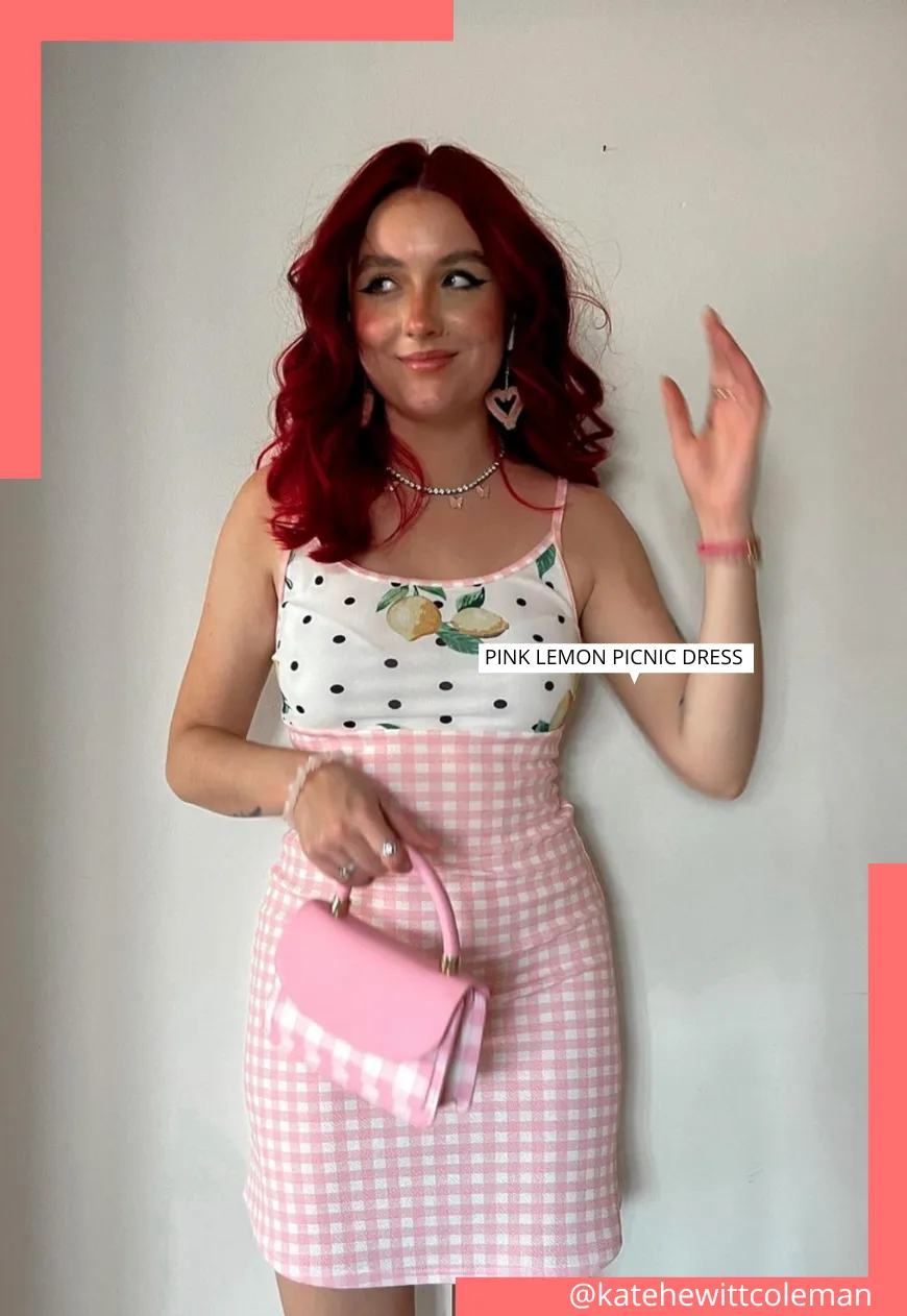 PINK LEMON PICNIC DRESS