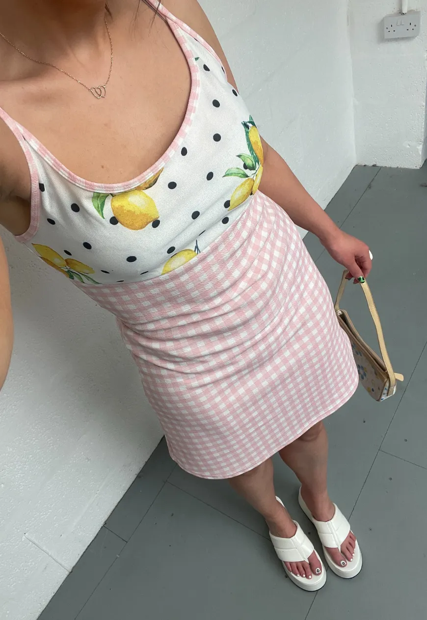 PINK LEMON PICNIC DRESS