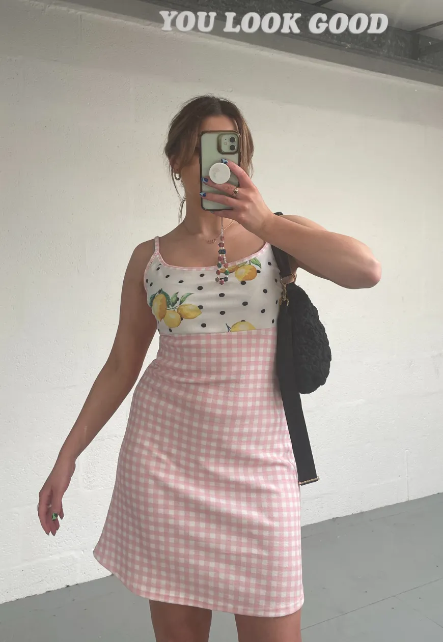 PINK LEMON PICNIC DRESS