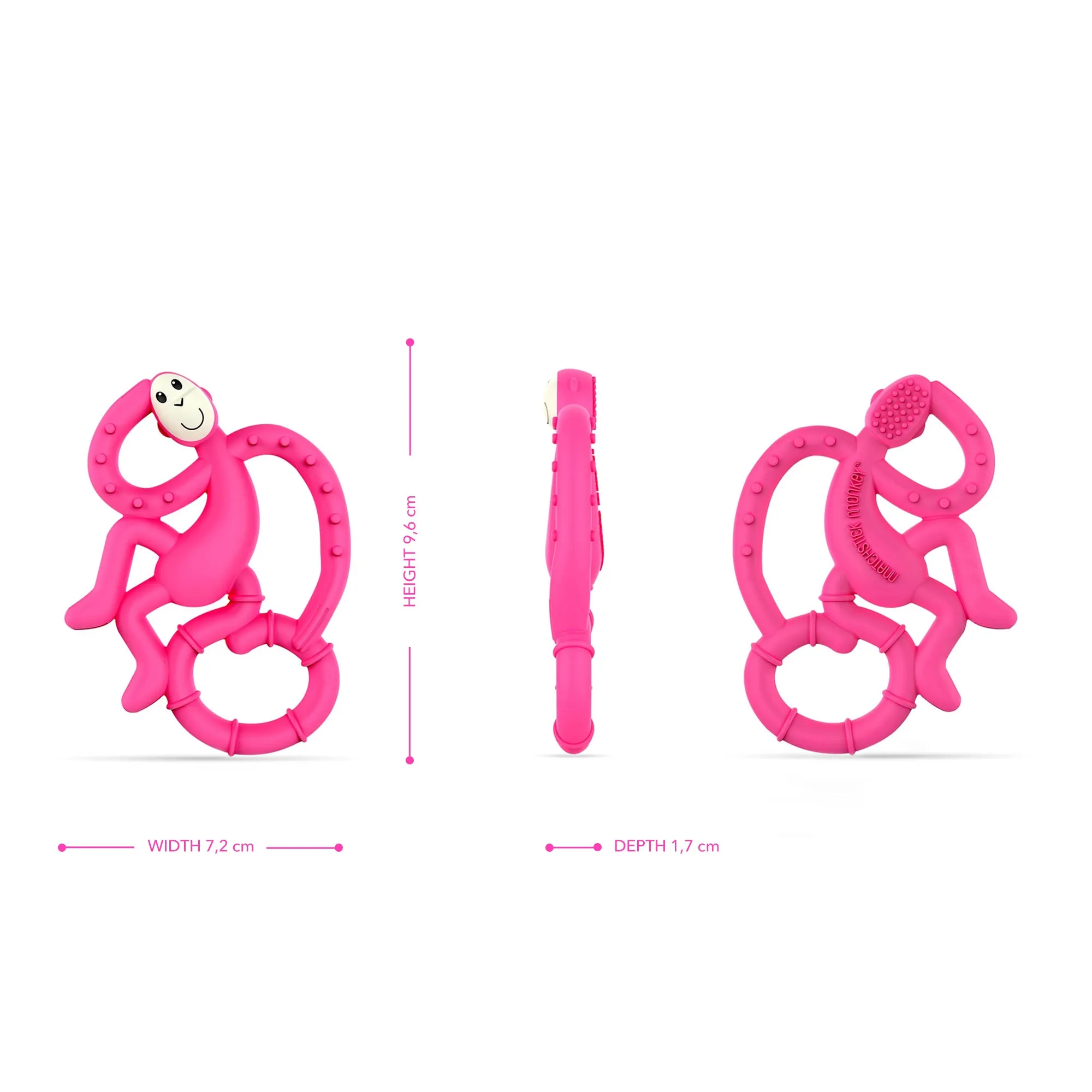 Pink Mini Monkey Teether