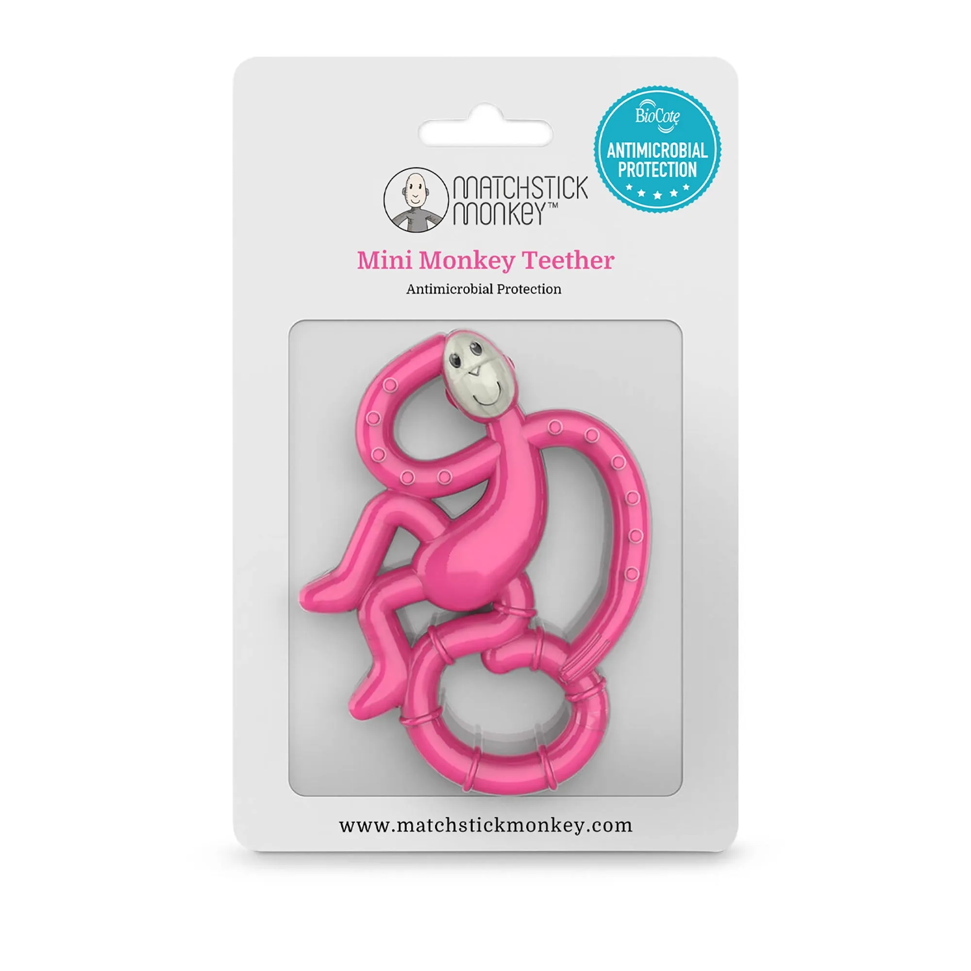 Pink Mini Monkey Teether