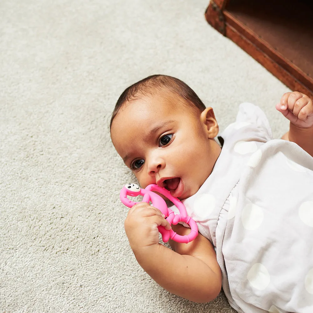 Pink Mini Monkey Teether