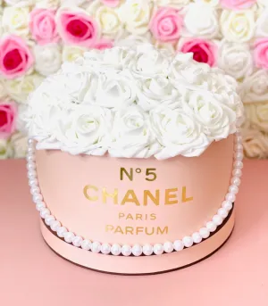 Pink Rose Hat Box Bouquet