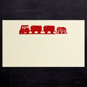 PLACE/ ENCLOSURE CARDS - ANC - CHOO CHOO LETTERPRESS SET OF 10