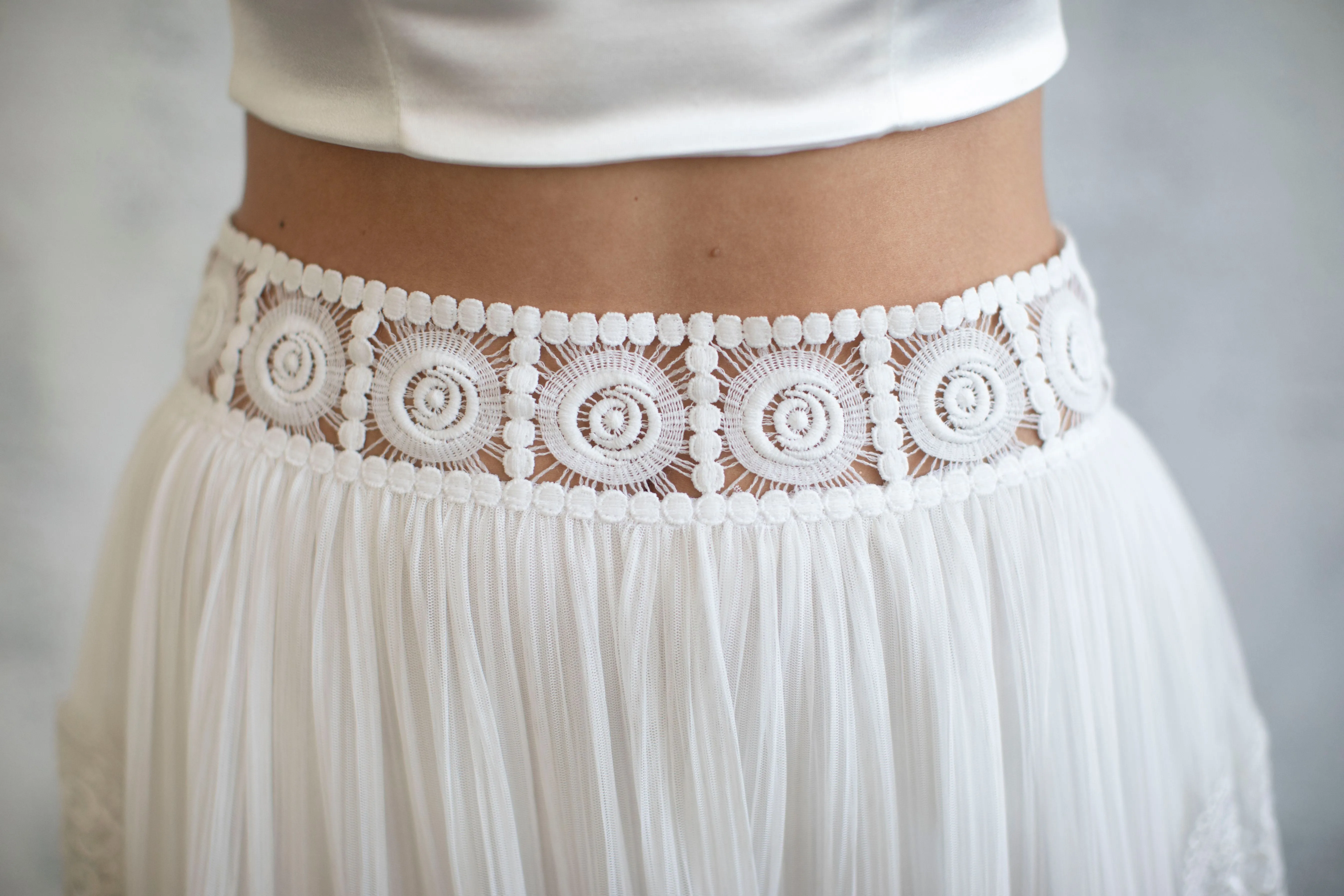 Pleated Chiffon Maxi Skirt