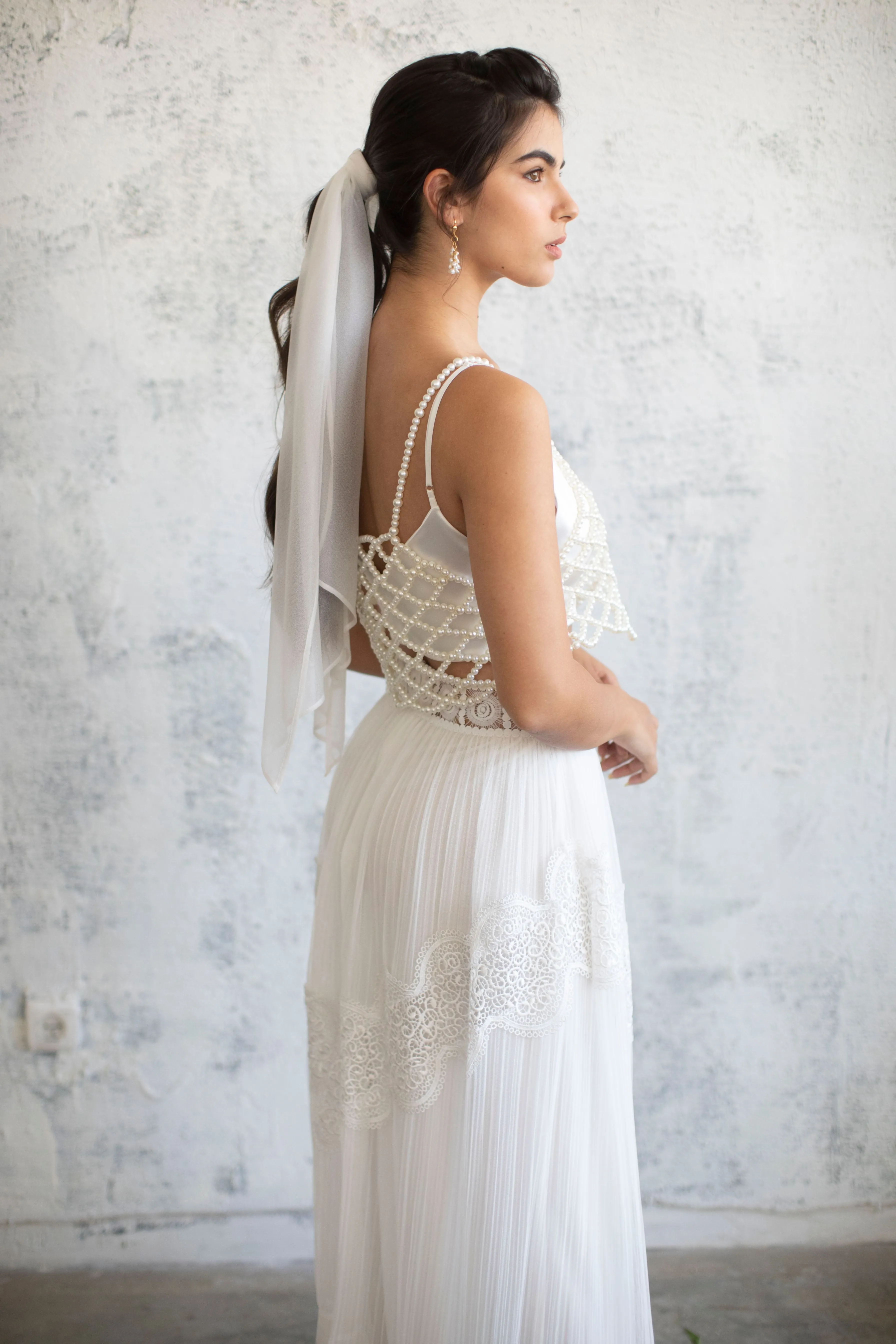 Pleated Chiffon Maxi Skirt