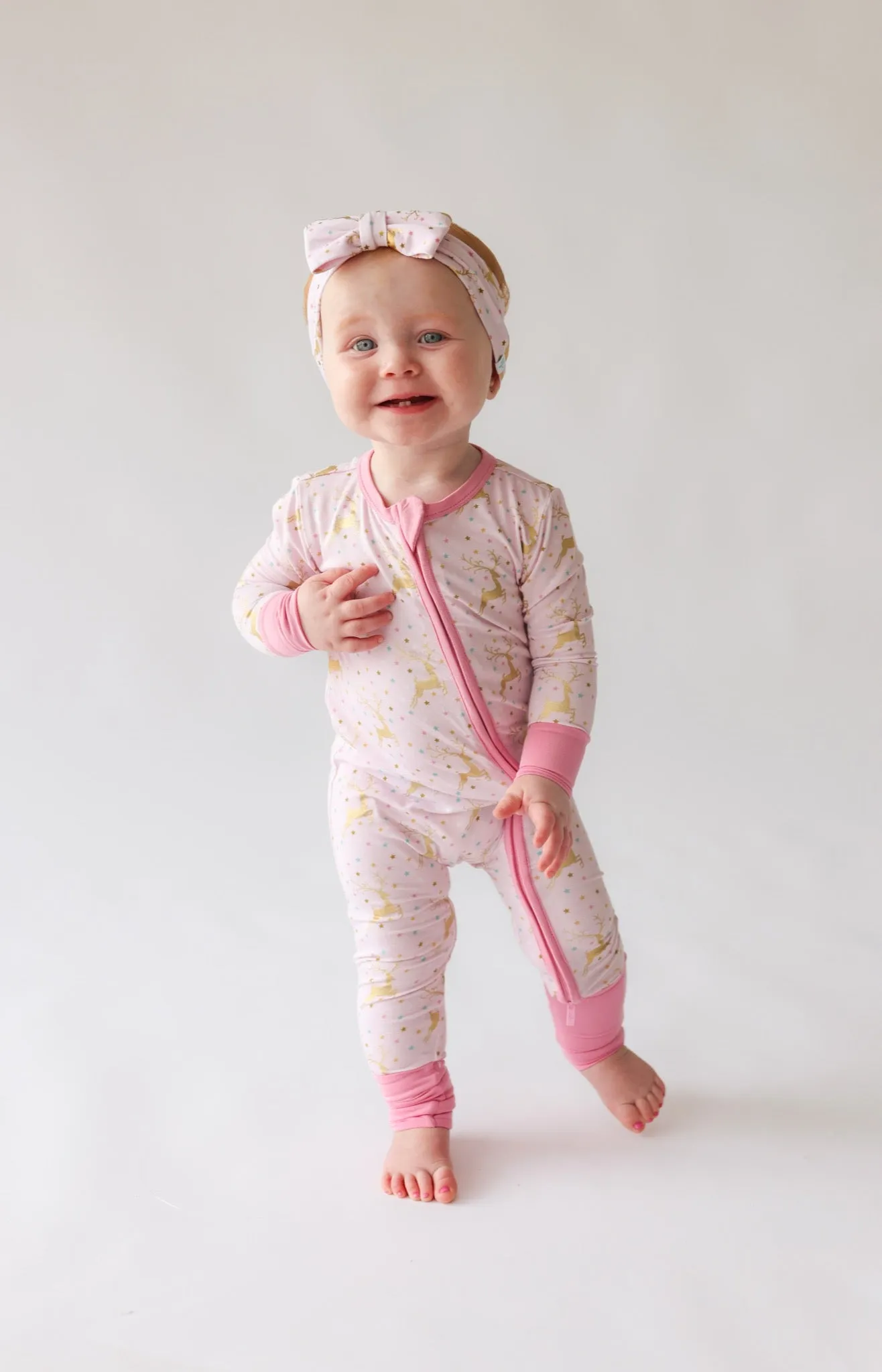 Posh Peanut Baby Convertible Romper Zippered One Piece in Ryleigh