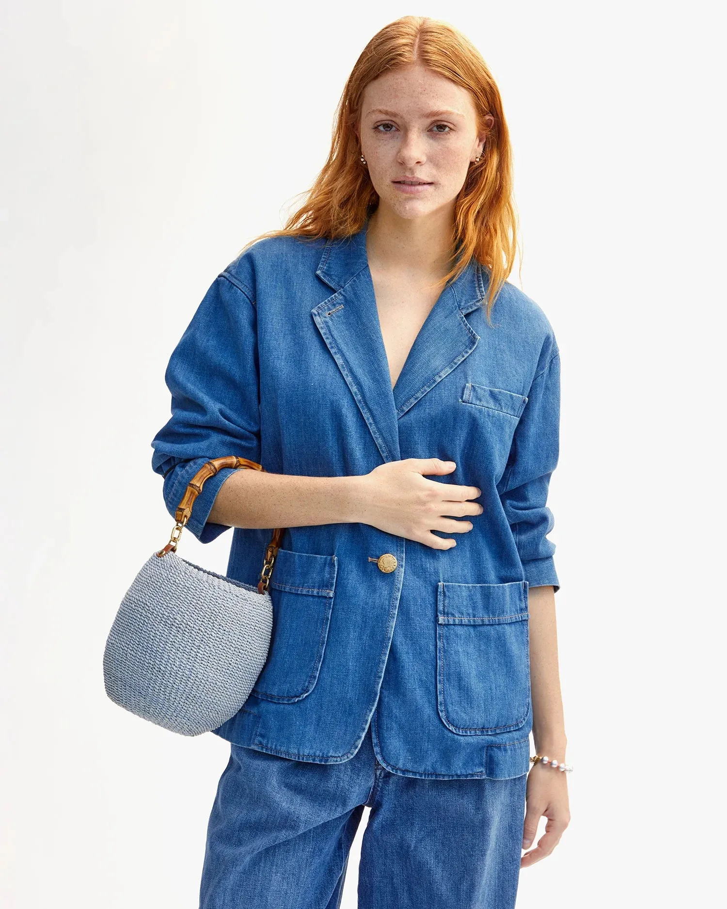 Pot de Miel w/ Bamboo Top Handle - Powder Blue