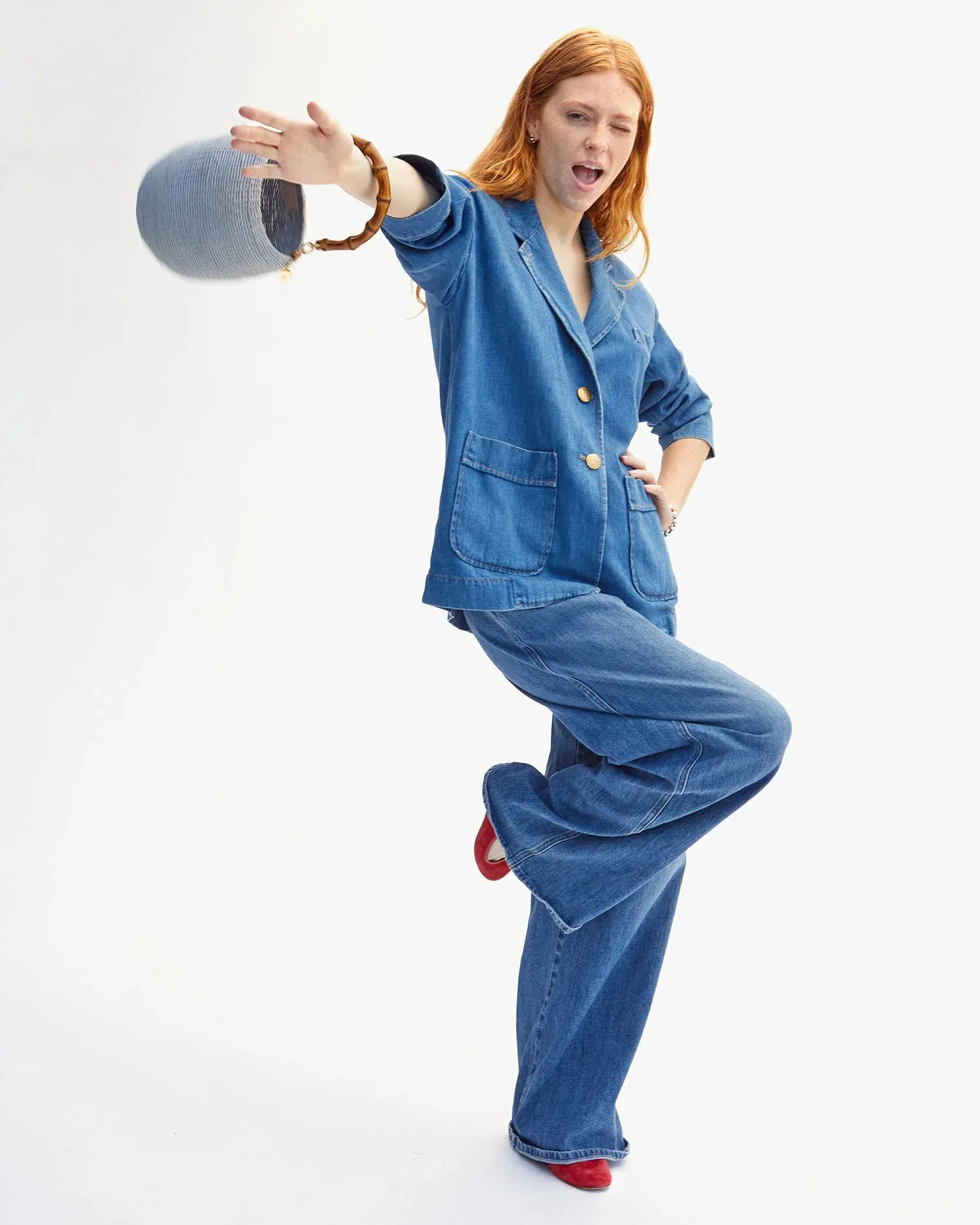 Pot de Miel w/ Bamboo Top Handle - Powder Blue