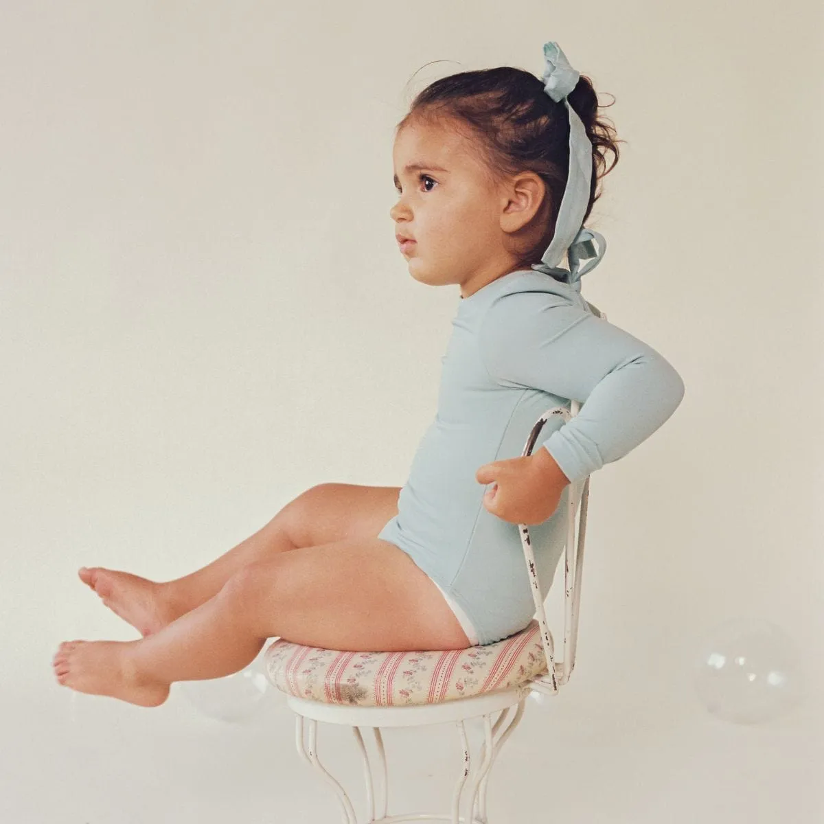 Powder Blue Mini Long Sleeve One-Piece