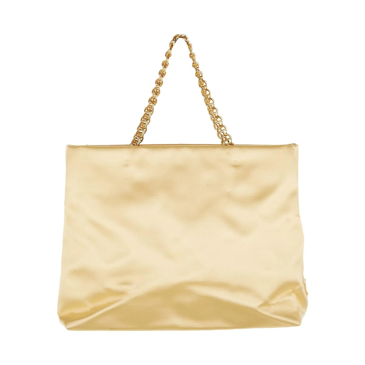 Prada Gold Satin Chain Bag