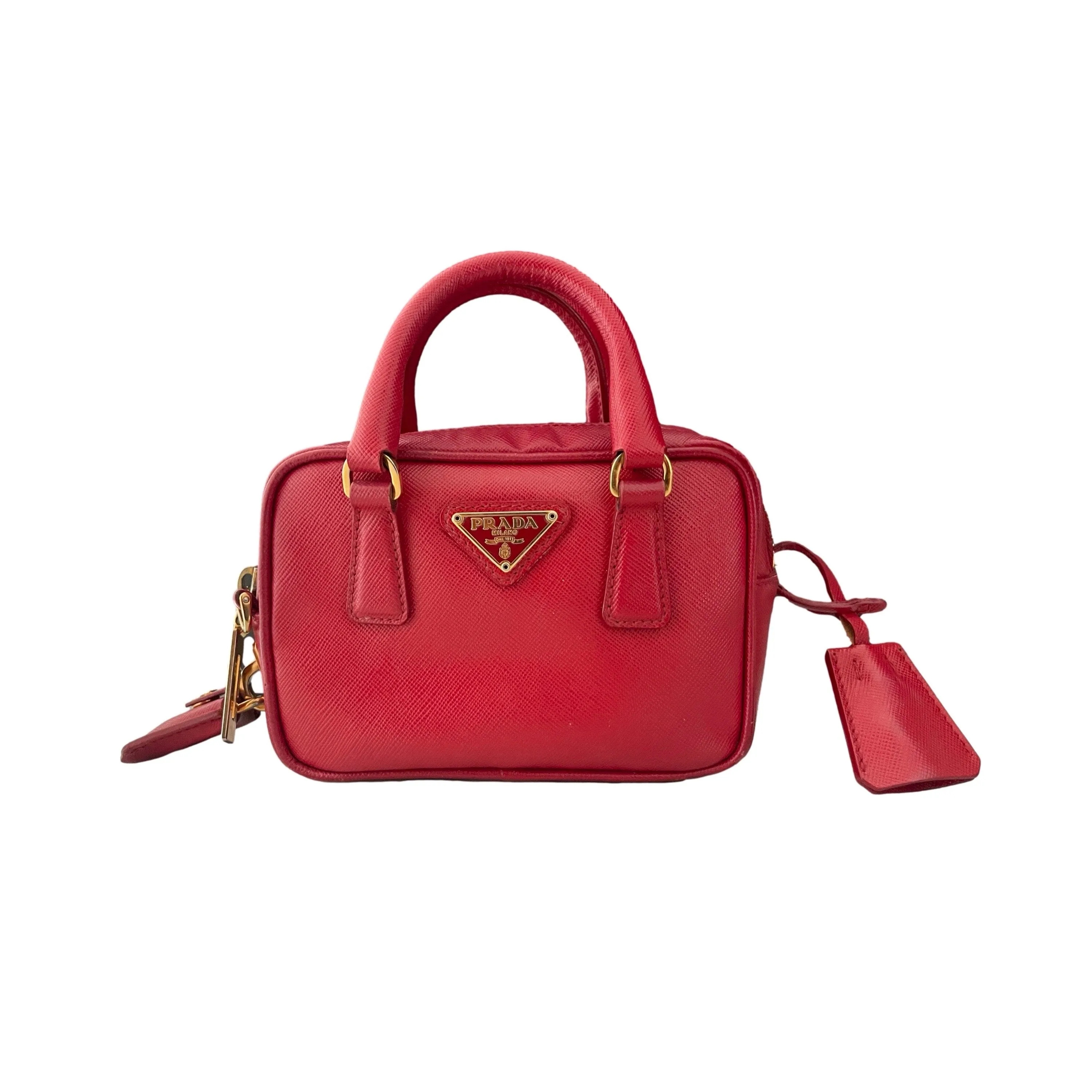 Prada Red Micro Two Way Bag