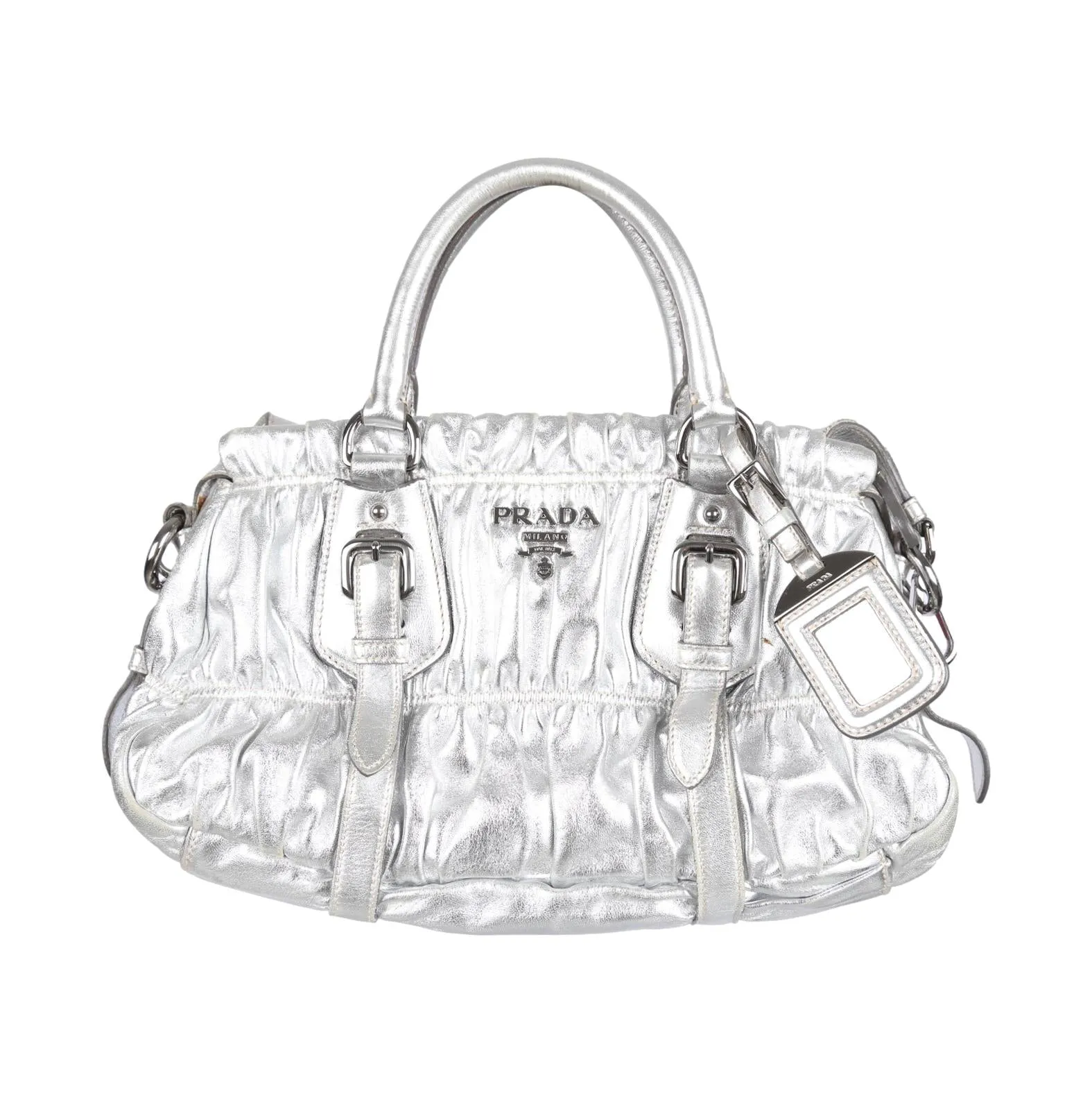 Prada Silver Nappa 2Way Bag