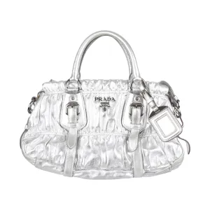 Prada Silver Nappa 2Way Bag